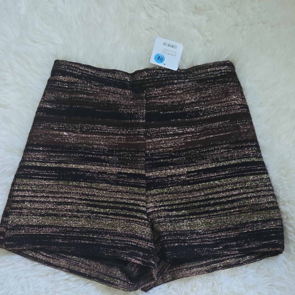 Stylish Black and Gold Women's Shorts